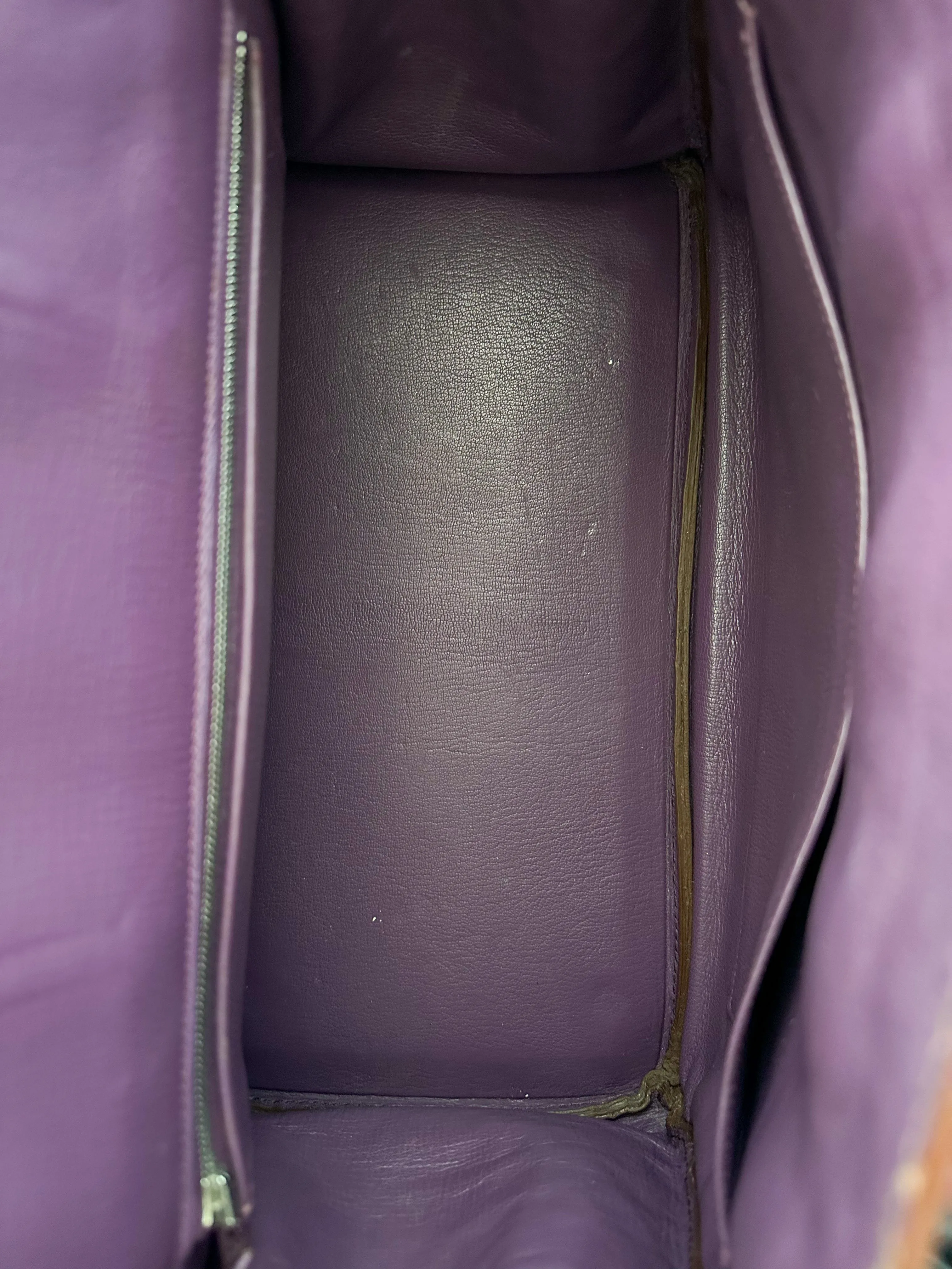 Herms Violet Porosus Crocodile Birkin 35