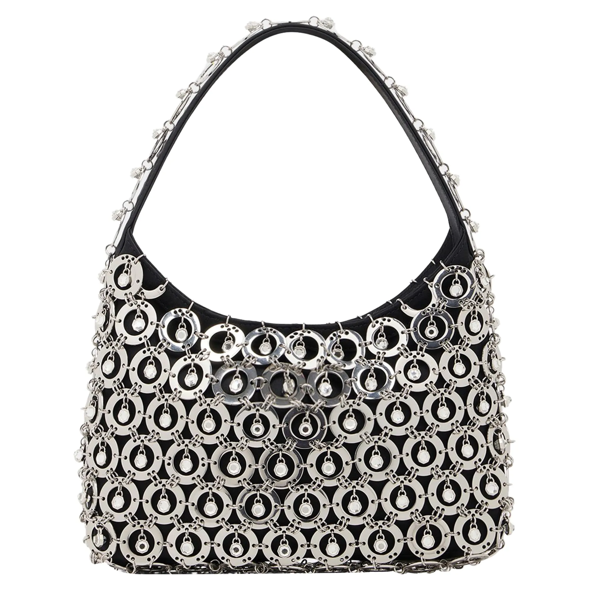 Hobo bag with crystals