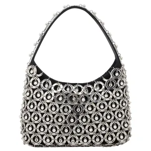 Hobo bag with crystals