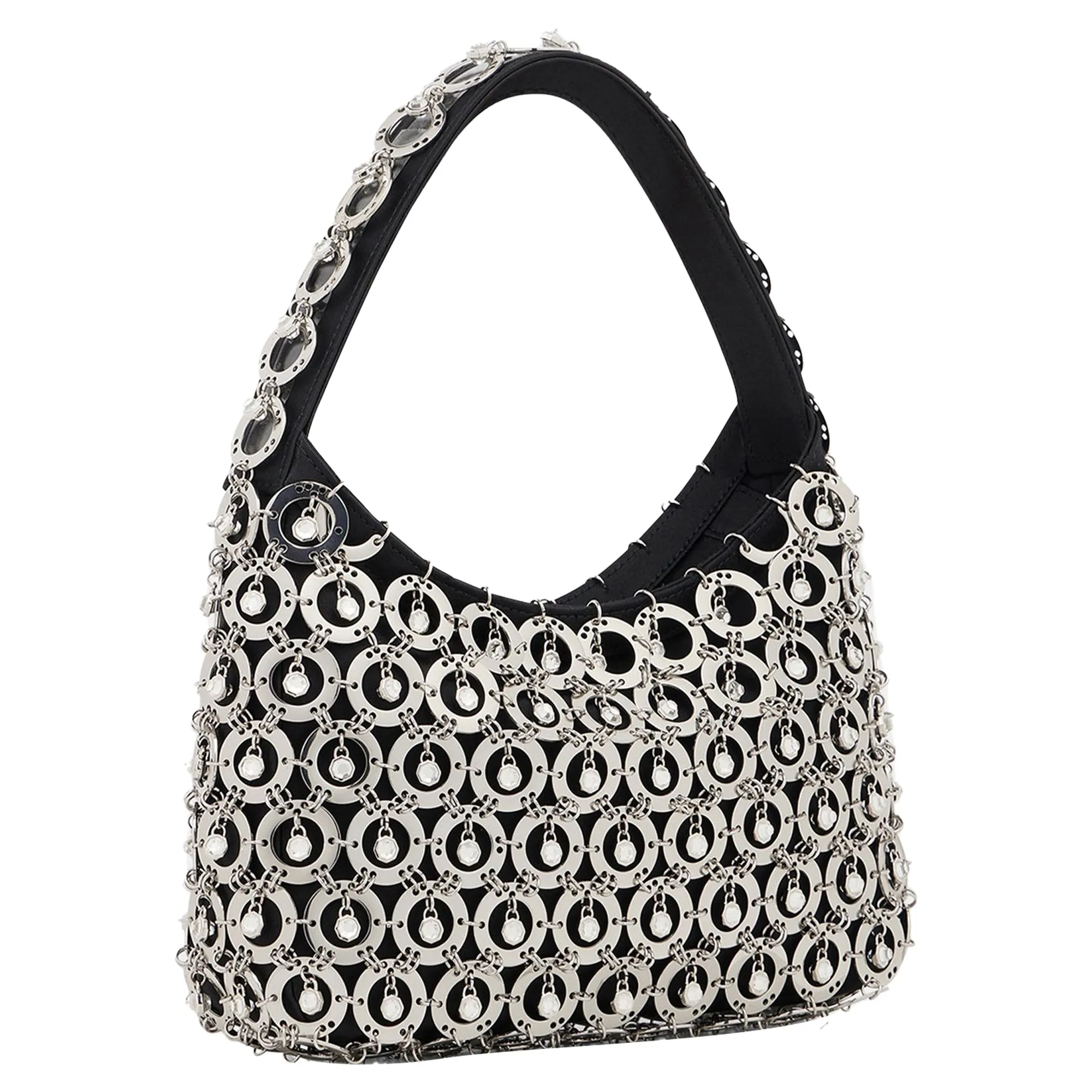 Hobo bag with crystals