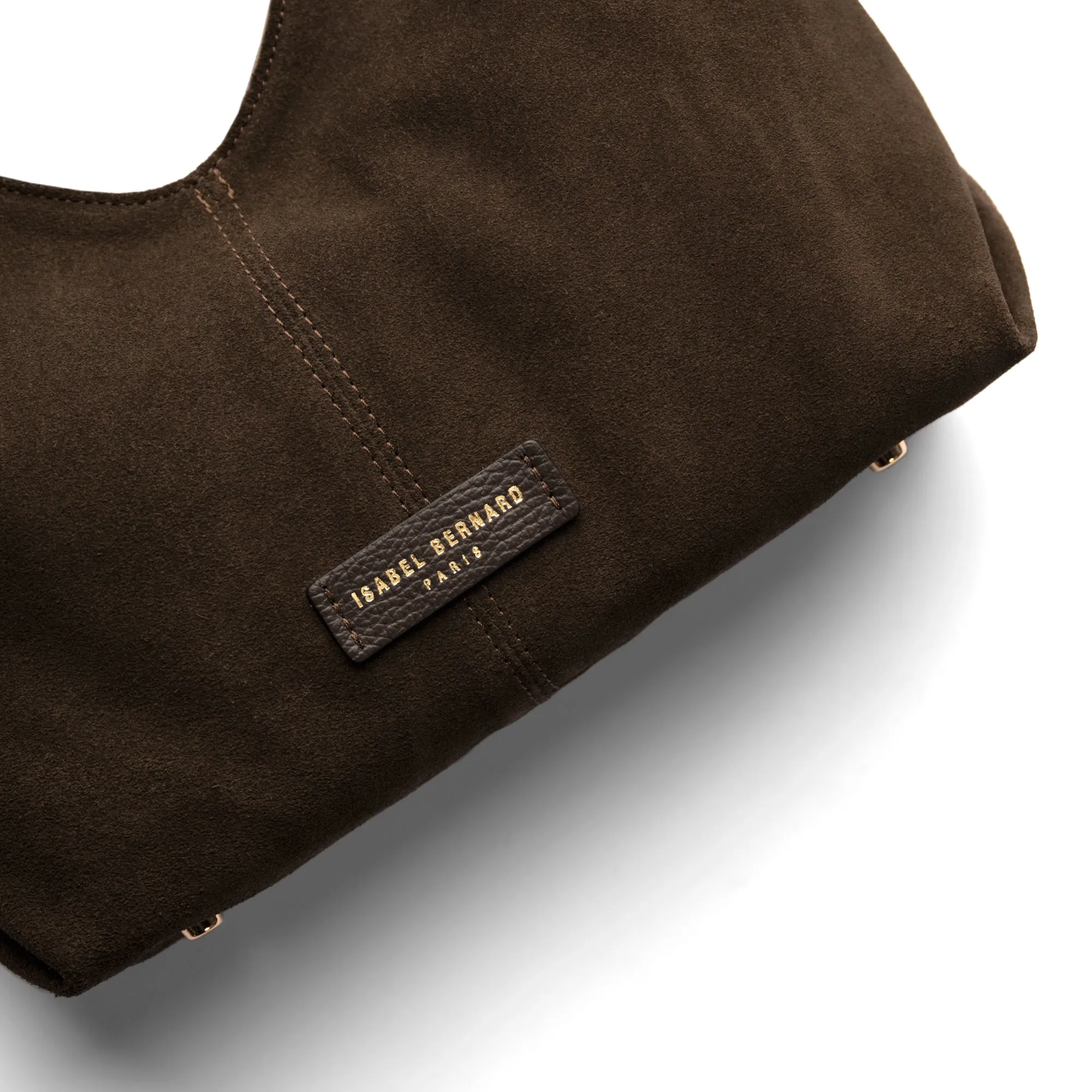 Honor Grace mini dark brown suede handbag