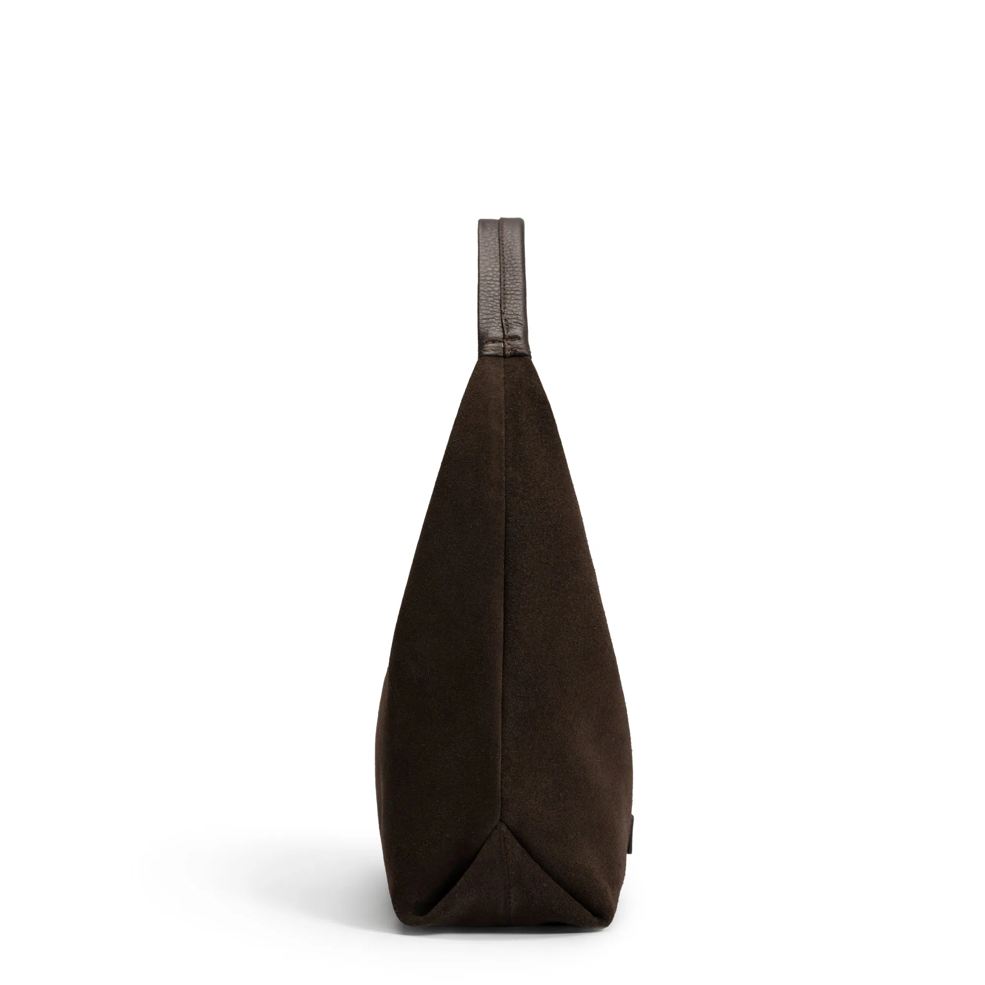 Honor Grace mini dark brown suede handbag