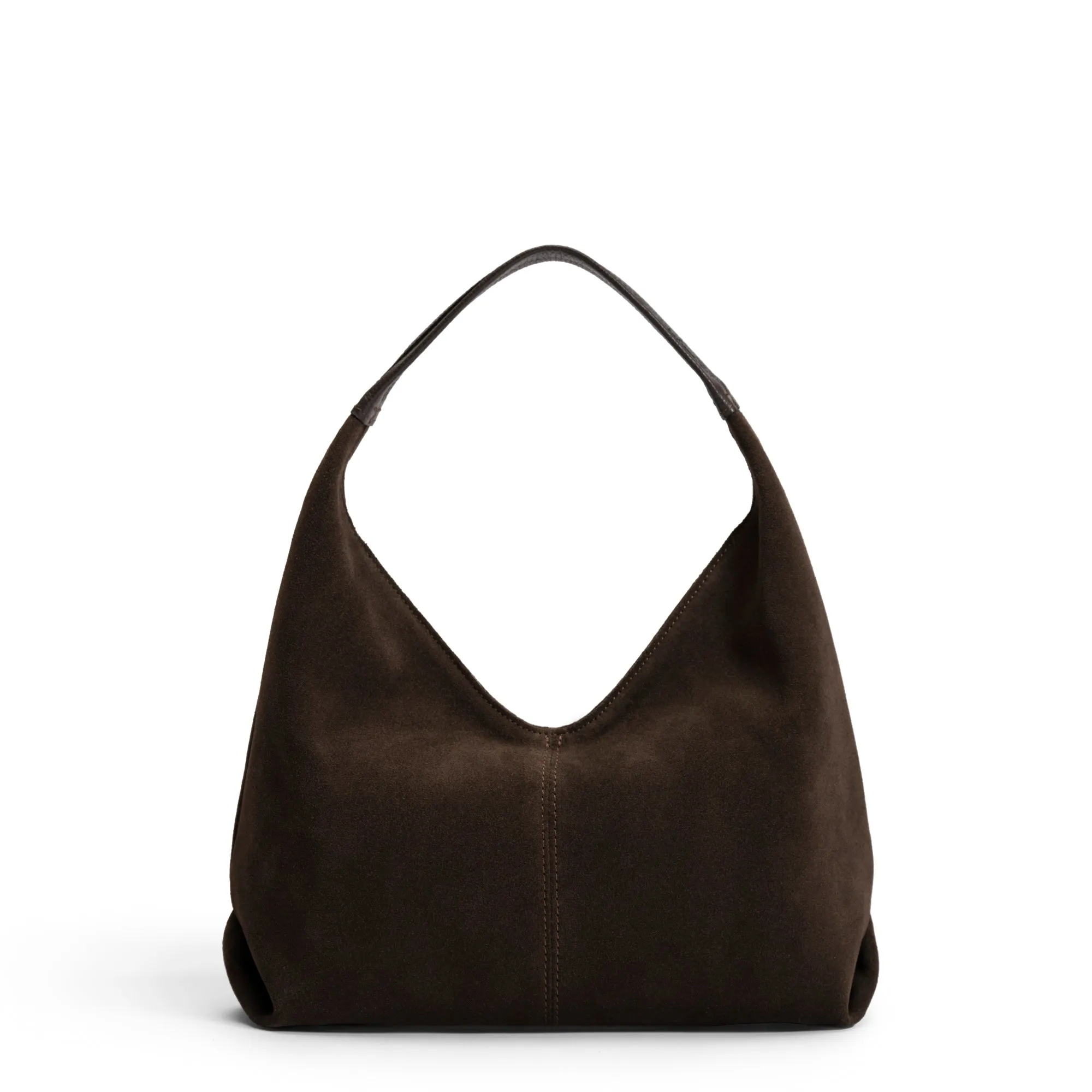 Honor Grace mini dark brown suede handbag