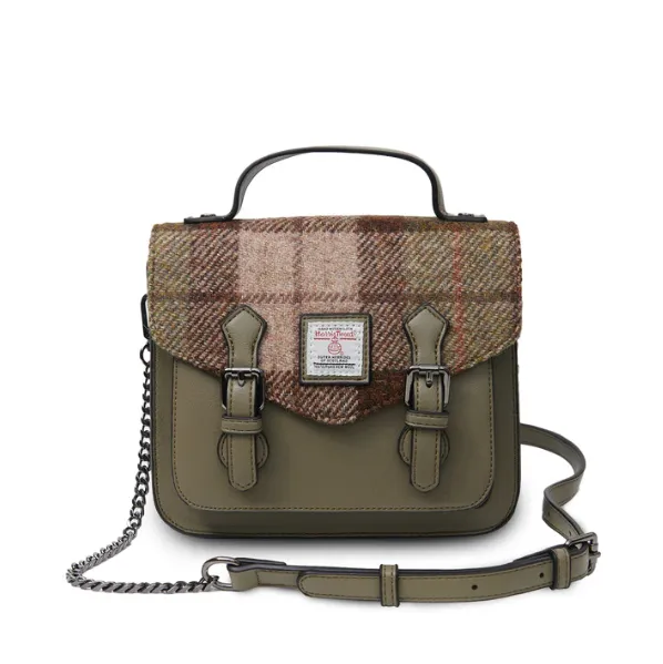 Islander Small Calton Satchel with Harris Tweed
