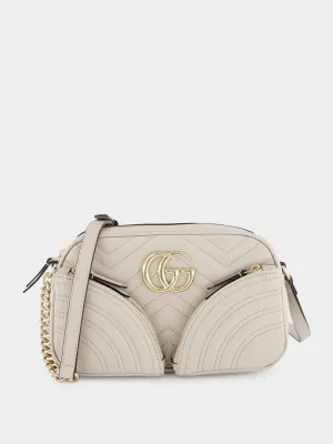 Ivory GG Marmont Small Shoulder Bag