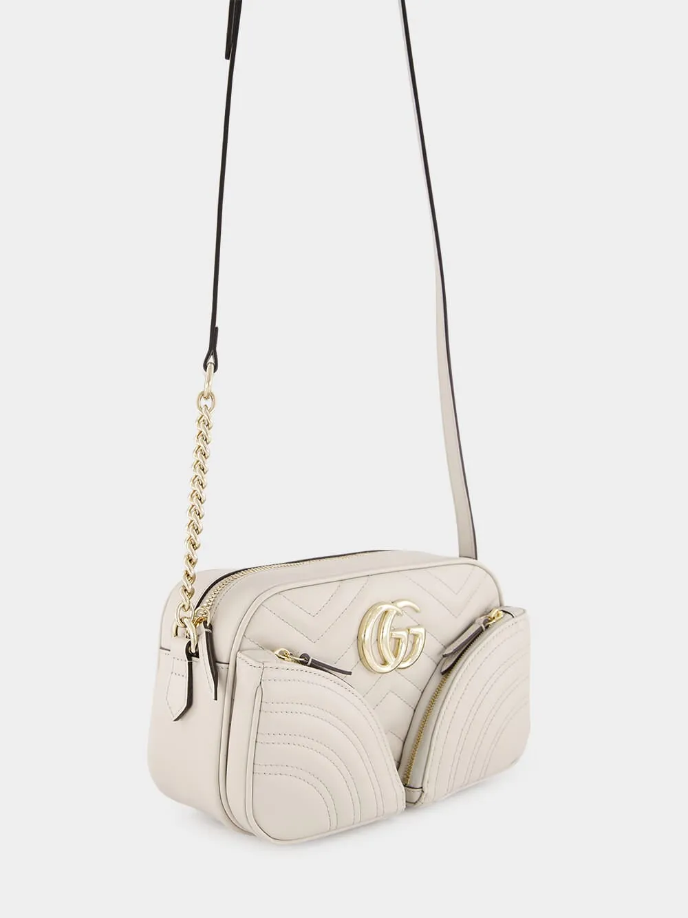 Ivory GG Marmont Small Shoulder Bag