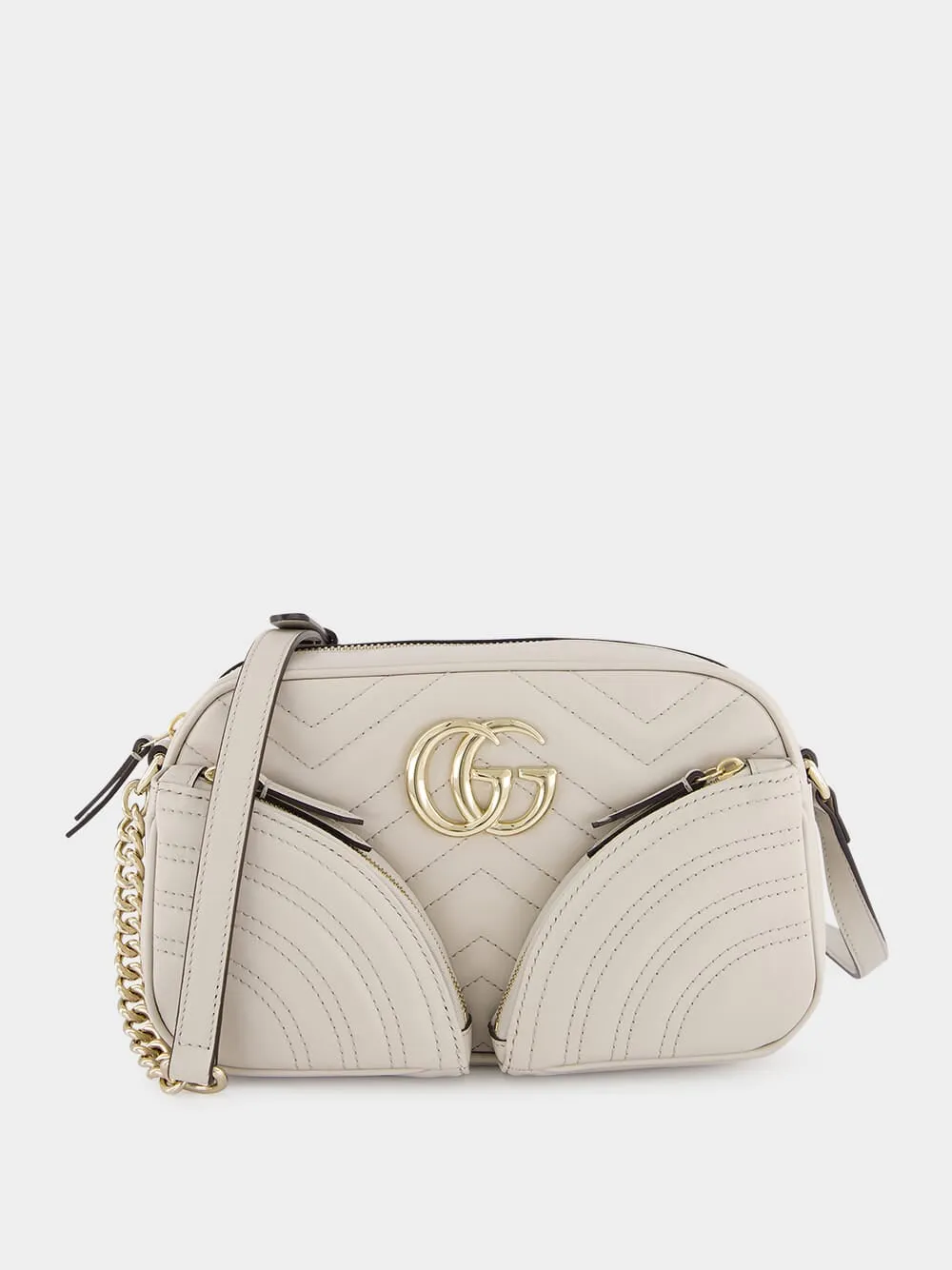 Ivory GG Marmont Small Shoulder Bag