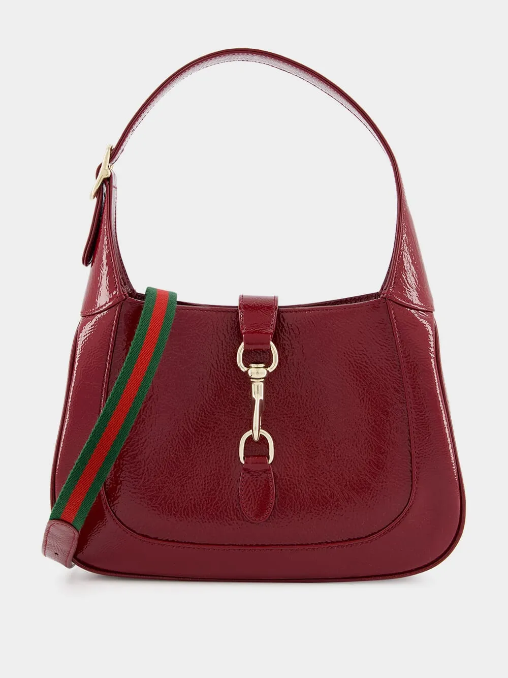 Jackie Small Rosso Ancora Patent Leather Shoulder Bag