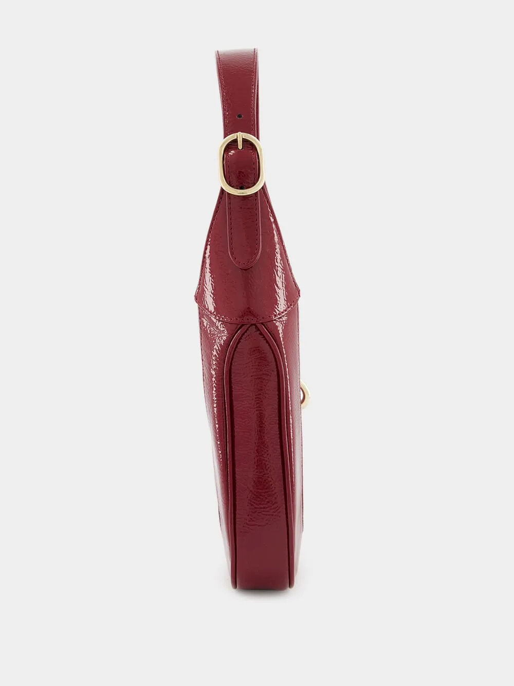 Jackie Small Rosso Ancora Patent Leather Shoulder Bag