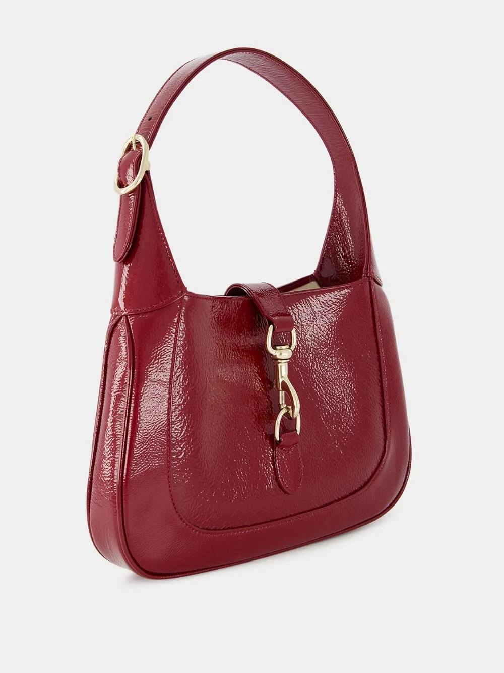 Jackie Small Rosso Ancora Patent Leather Shoulder Bag