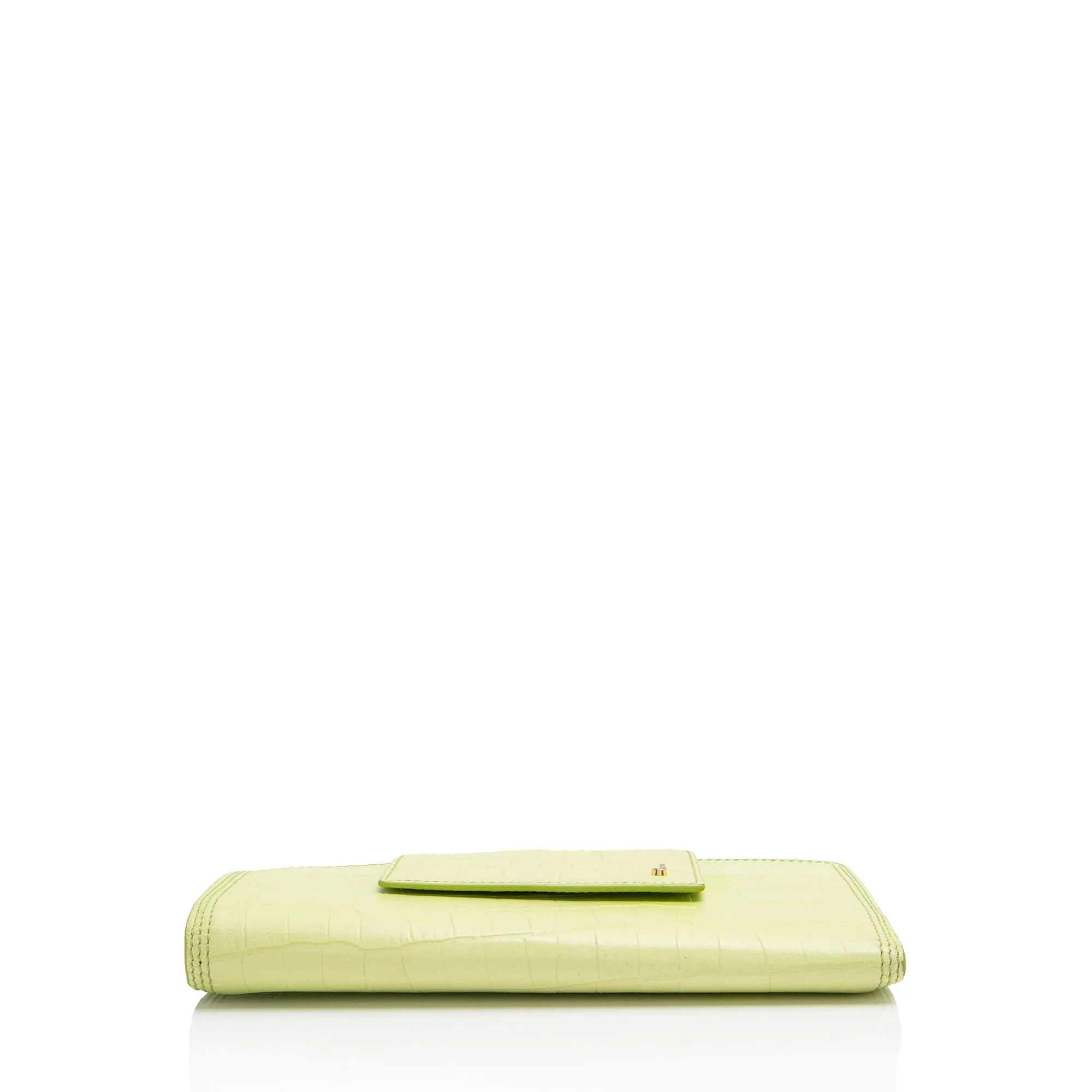 Jacquemus Croc Embossed Leather Le Pichoto Wallet on Strap