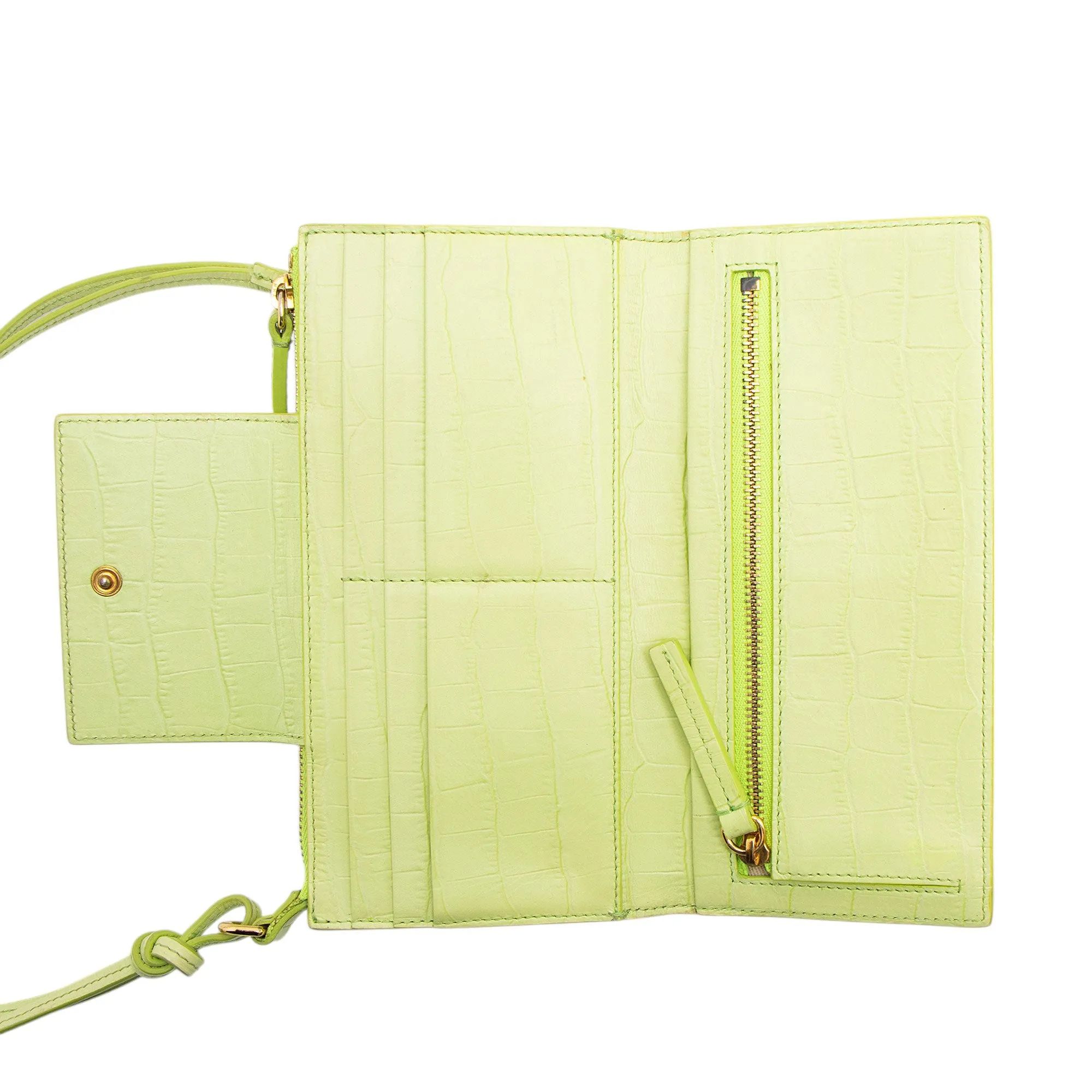 Jacquemus Croc Embossed Leather Le Pichoto Wallet on Strap
