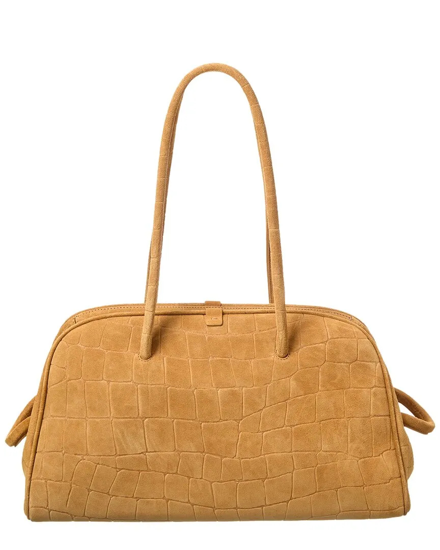 Jacquemus The Turismo Croc-Embossed Suede Satchel