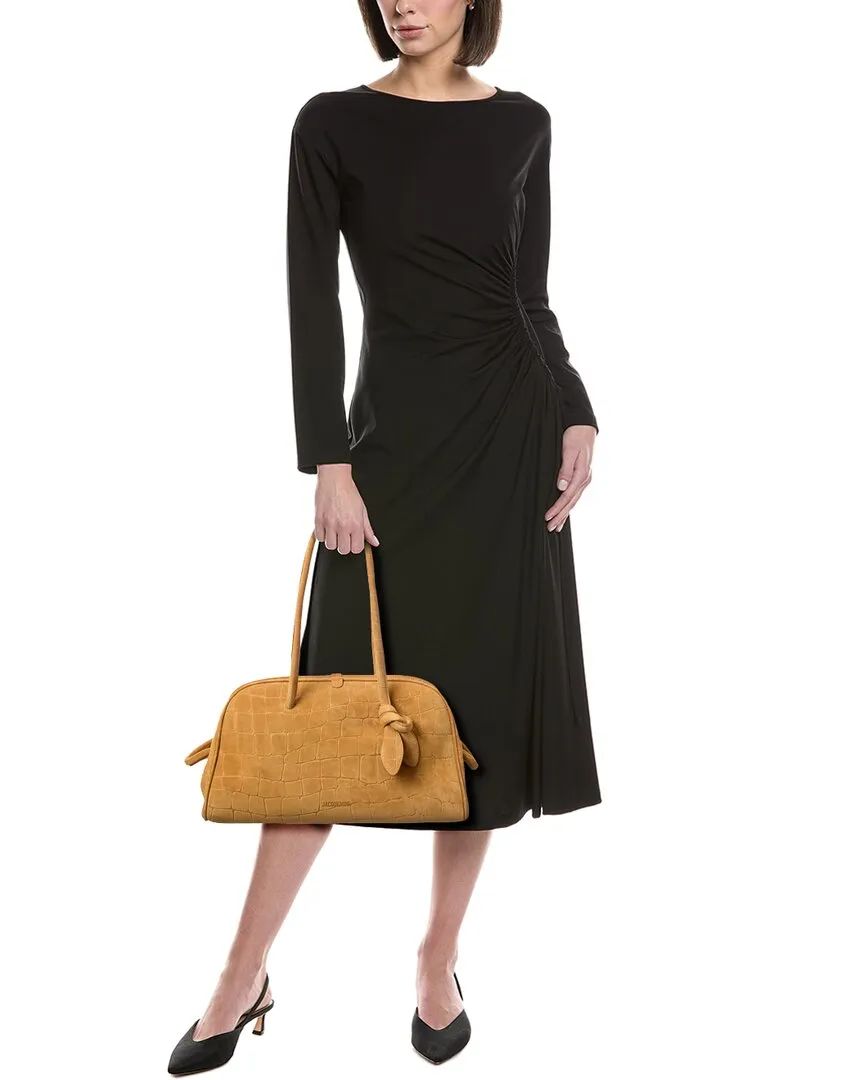 Jacquemus The Turismo Croc-Embossed Suede Satchel