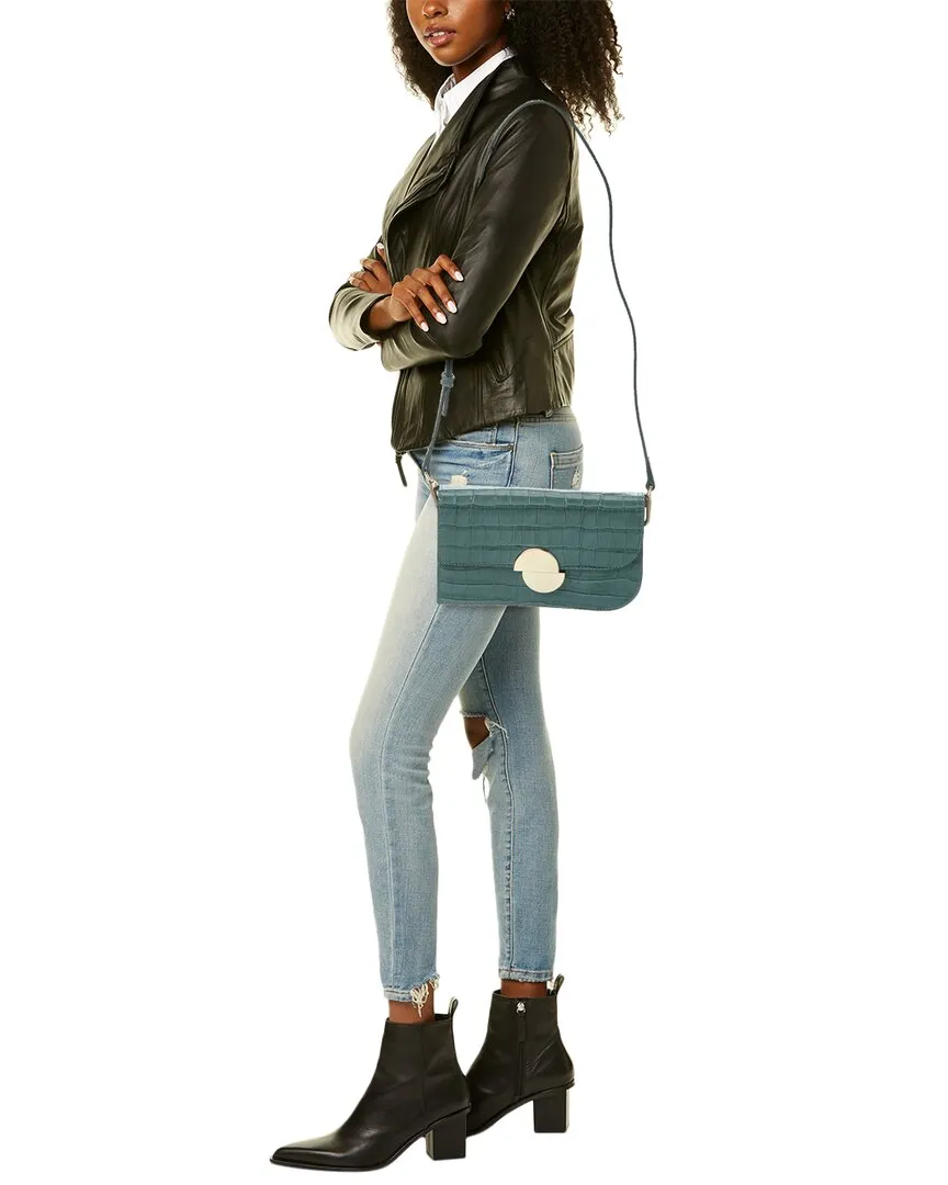 Jason Wu Croc-Embossed Leather Clutch