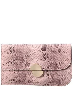 Jason Wu Snake-Embossed Leather Clutch