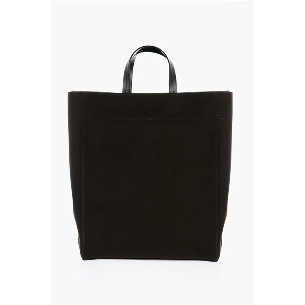 Jil Sander Canvas UTILITY Shopping Bag with Maxi Front Pocket