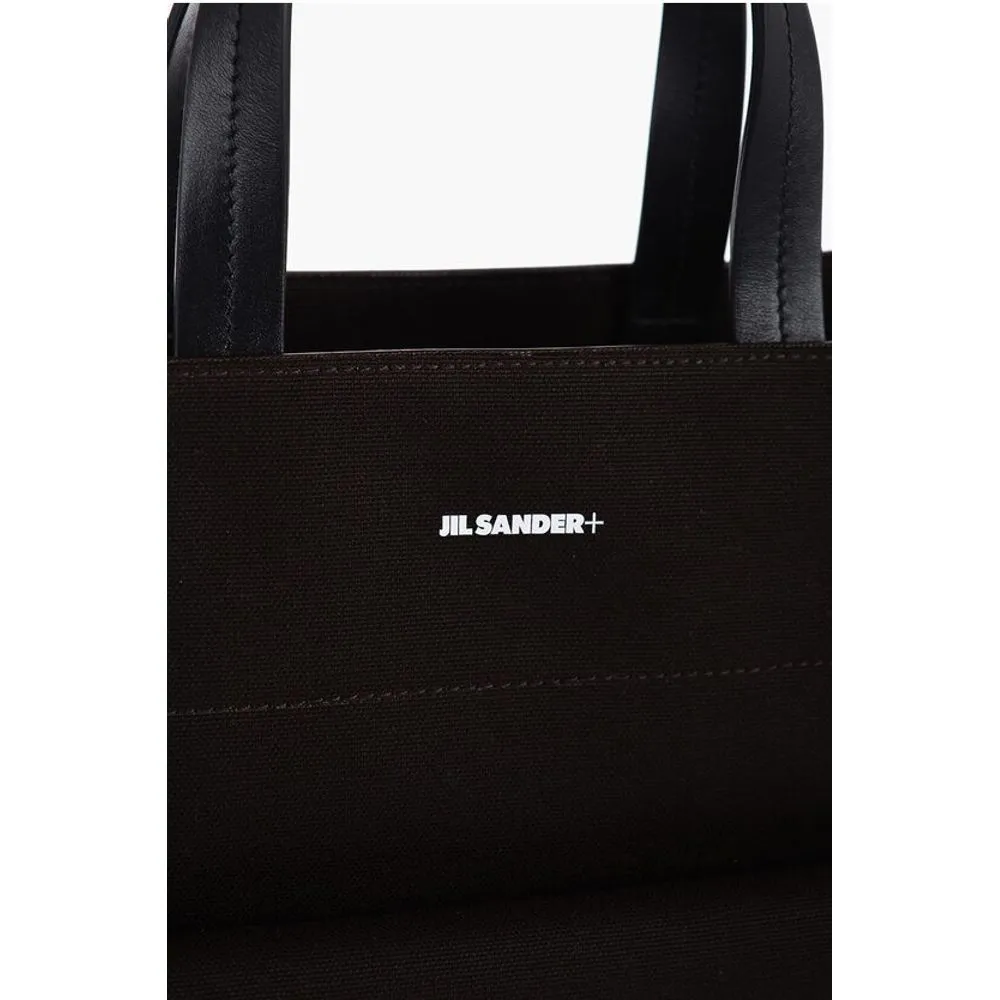 Jil Sander Canvas UTILITY Shopping Bag with Maxi Front Pocket