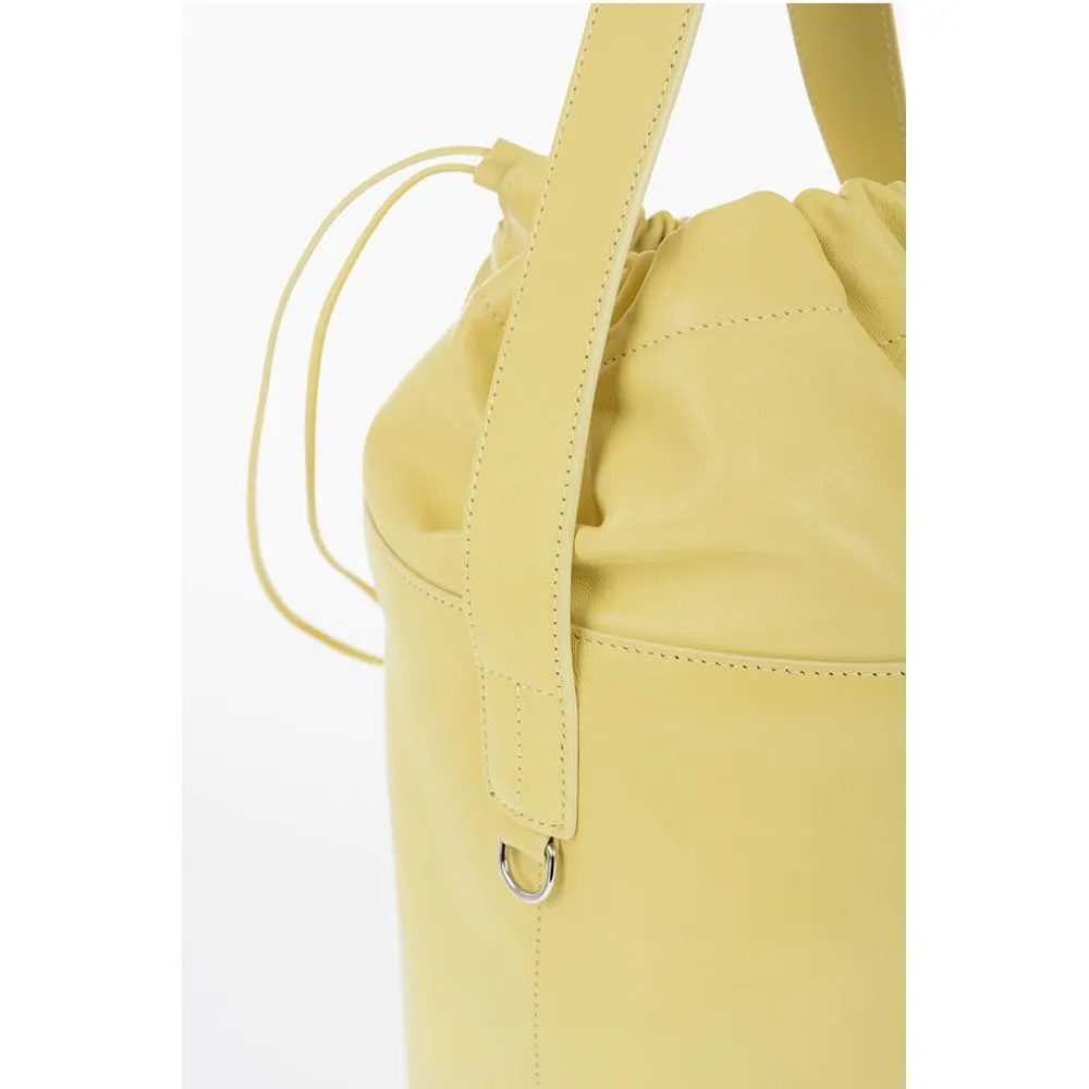 Jil Sander Leather Bucket Bag with Removable Shoulder Strap