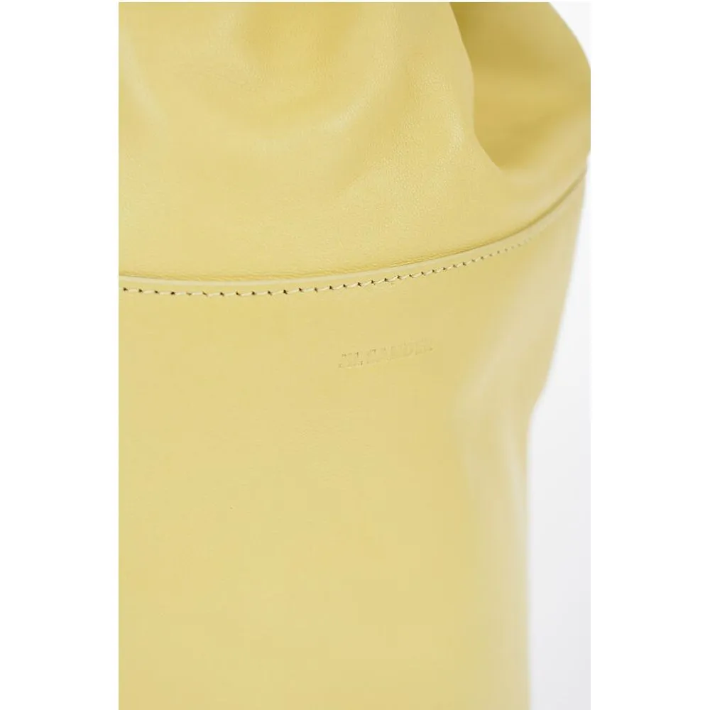 Jil Sander Leather Bucket Bag with Removable Shoulder Strap