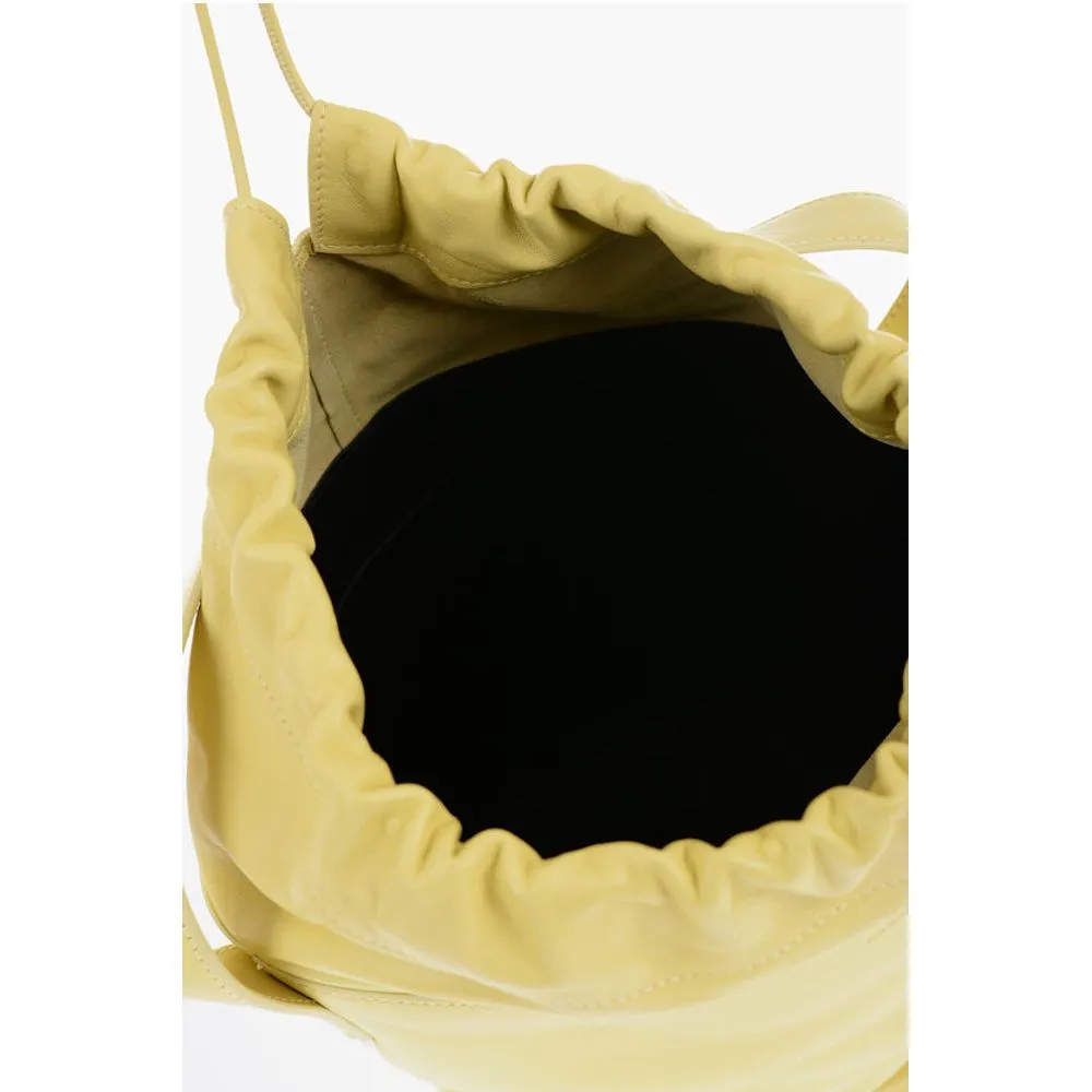 Jil Sander Leather Bucket Bag with Removable Shoulder Strap