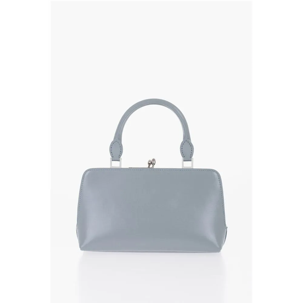 Jil Sander Leather GOJI Handbag with Clip Clap Closure