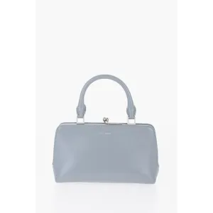 Jil Sander Leather GOJI Handbag with Clip Clap Closure