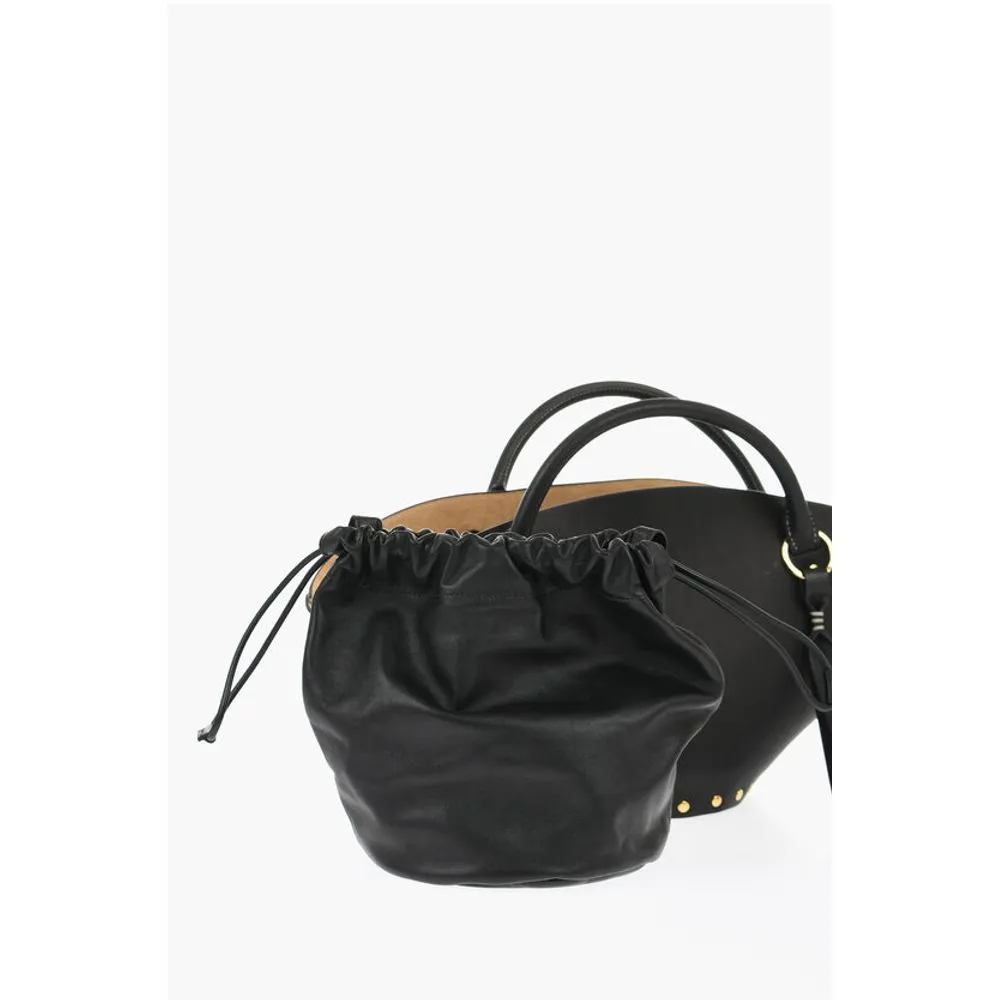 Jil Sander Leather Hand Bag with Golden-Effect Studs