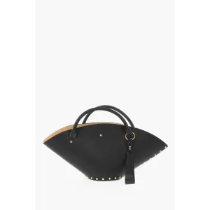 Jil Sander Leather Hand Bag with Golden-Effect Studs
