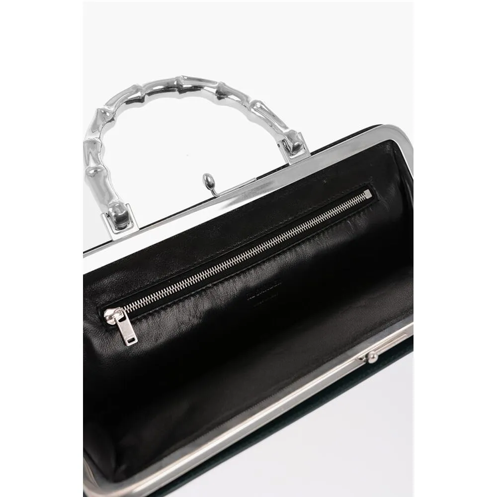Jil Sander Leather Handbag with Clap Closure