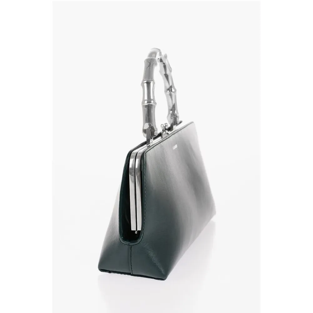 Jil Sander Leather Handbag with Clap Closure
