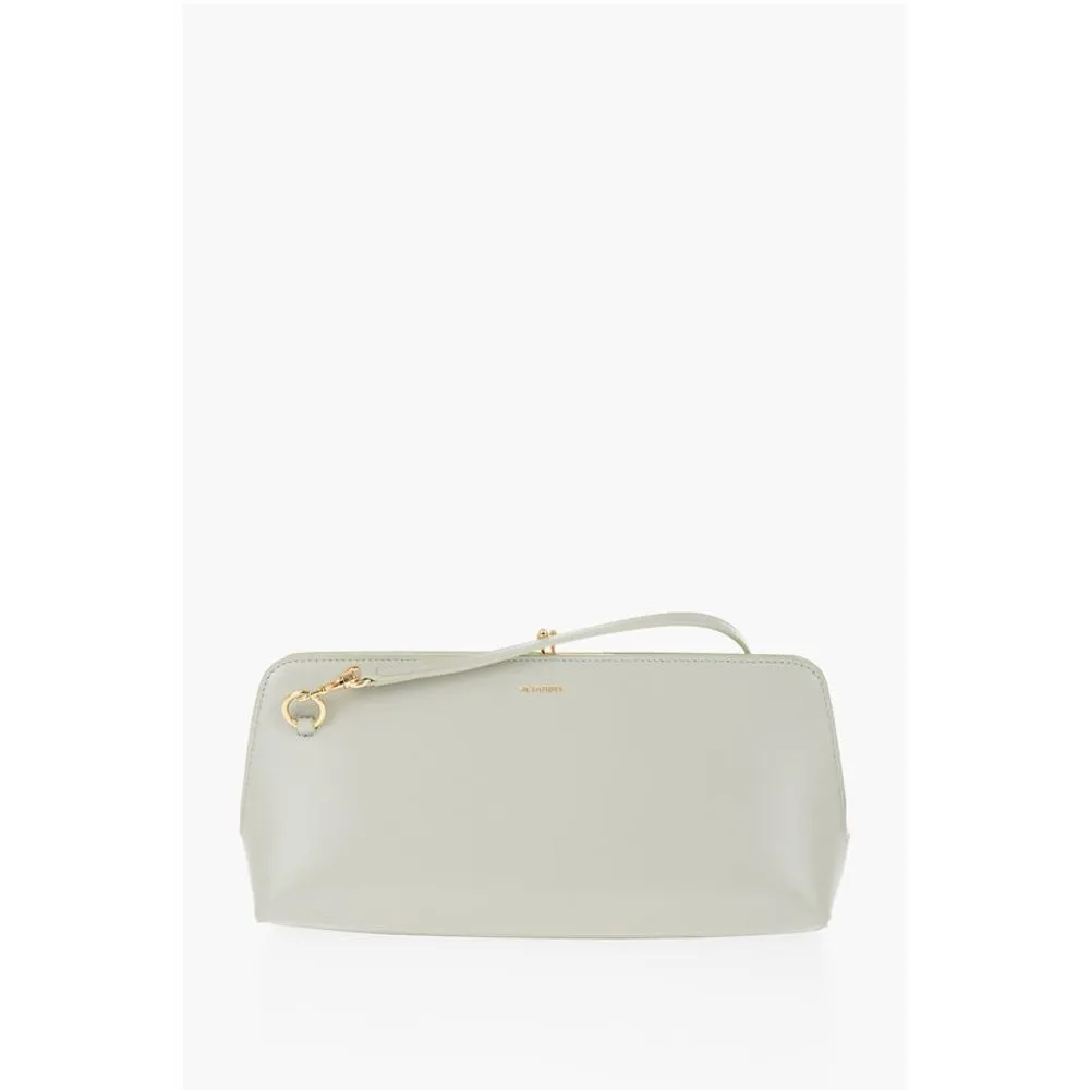 Jil Sander Leather Handbag with Clap Closure