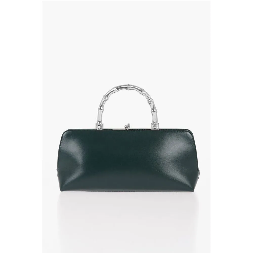 Jil Sander Leather Handbag with Clap Closure