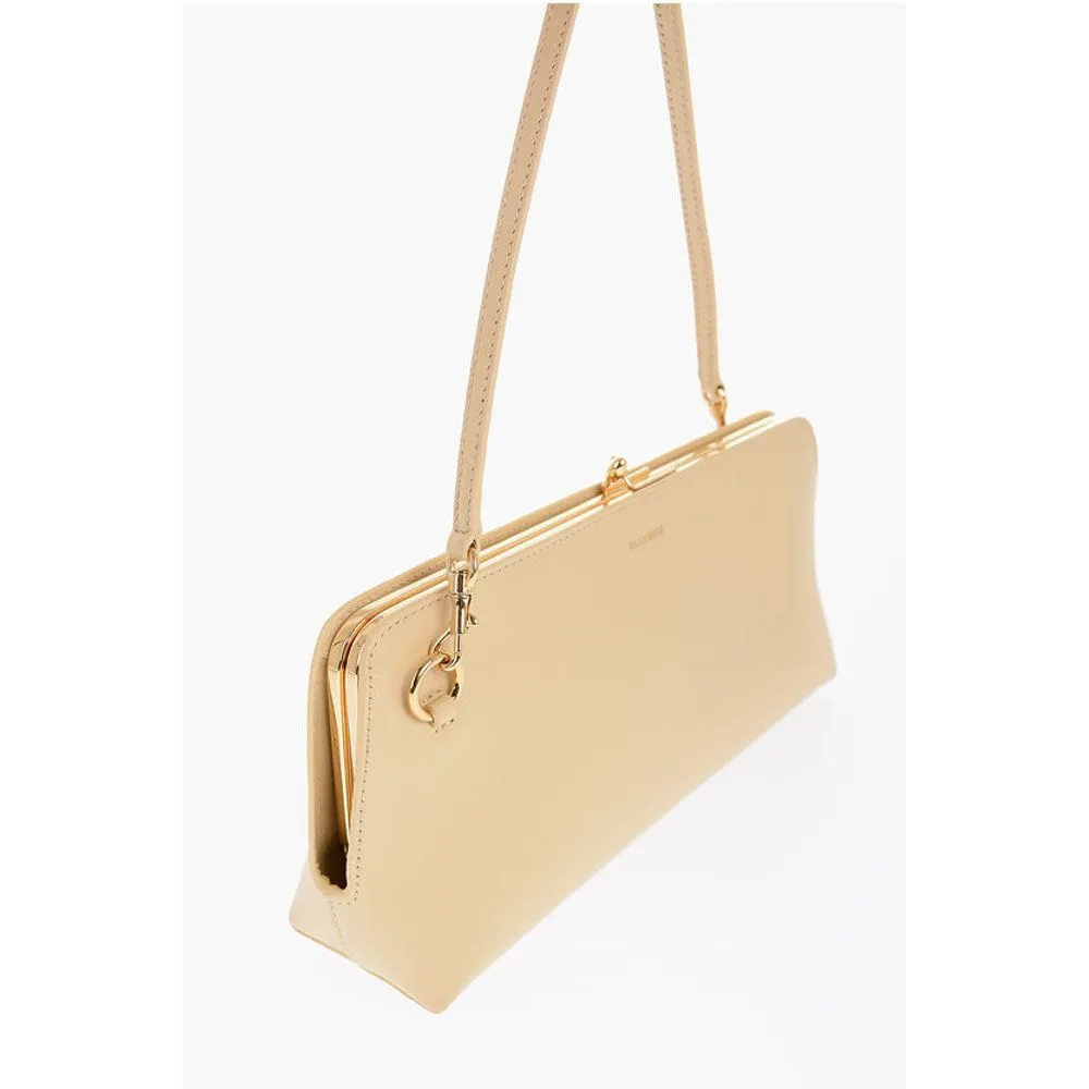 Jil Sander Leather Handbag with Removable Shoulder Strap