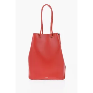 Jil Sander Leather Tote Bag with Card Shaped Inner Pockets