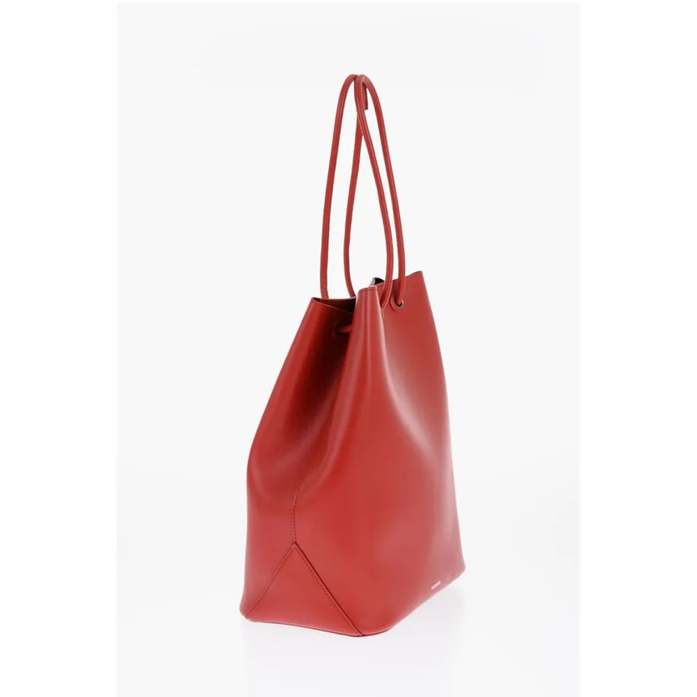 Jil Sander Leather Tote Bag with Card Shaped Inner Pockets