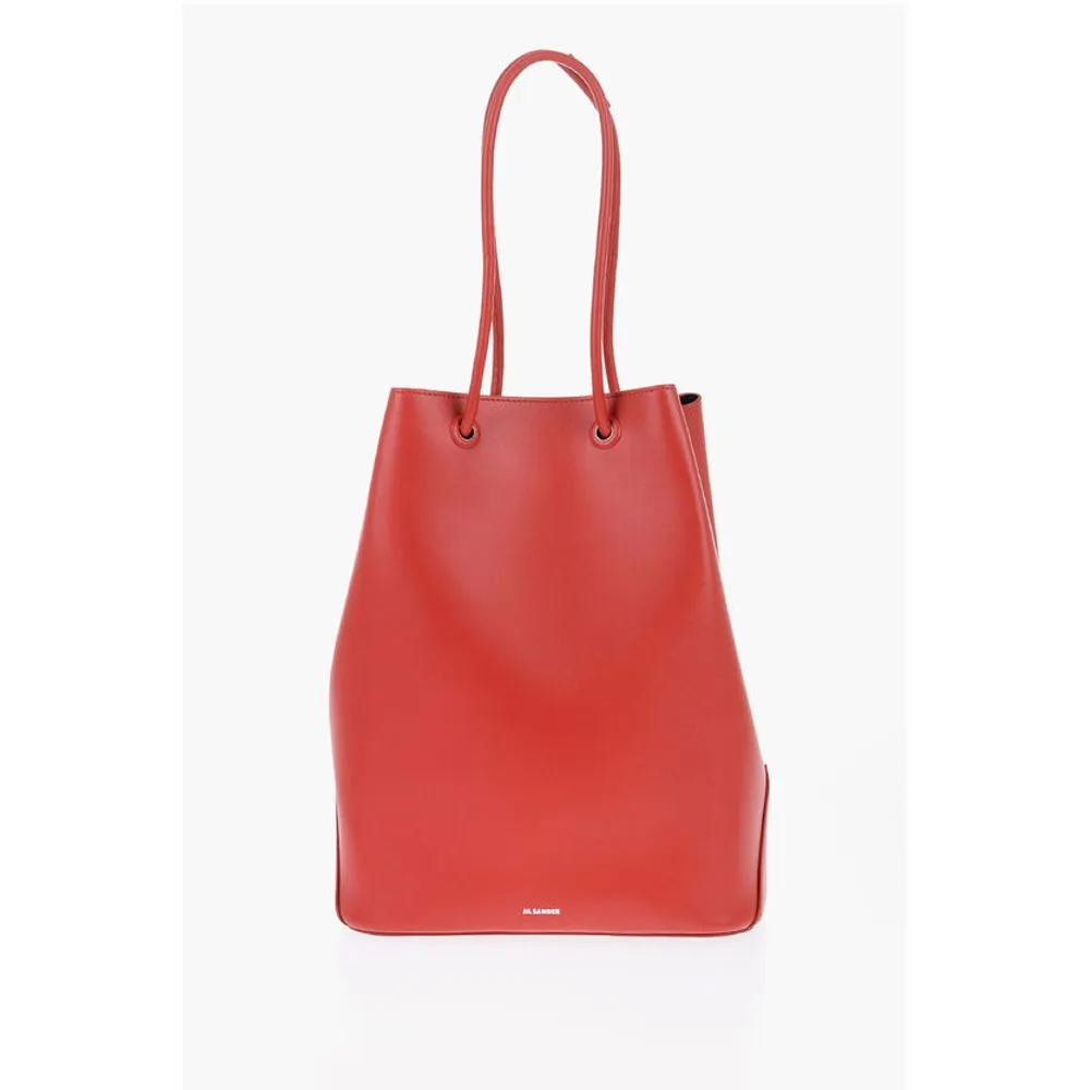 Jil Sander Leather Tote Bag with Card Shaped Inner Pockets