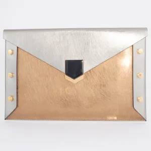 Jimmy Choo gold Leather Clutch Bag (Pre-Owned)