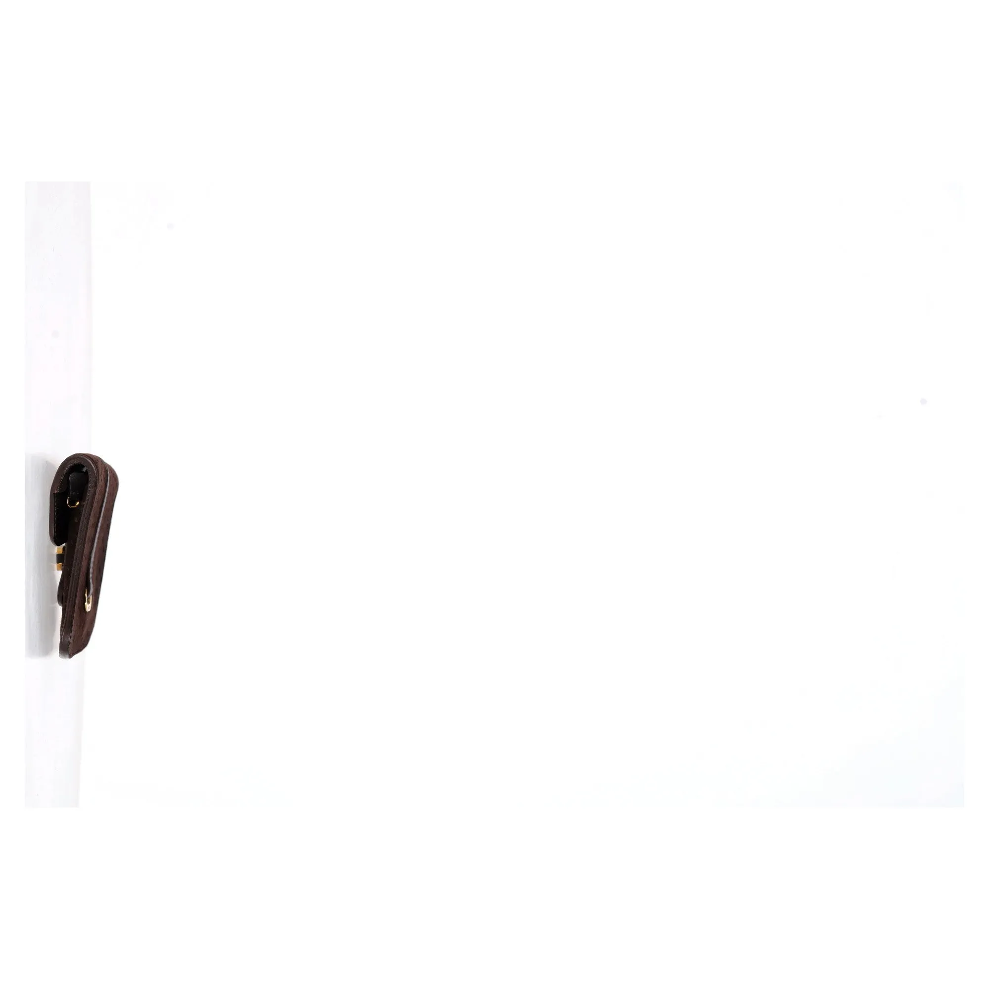 Jimmy Choo Laser Cut Detail Flap Clutch bag in Brown Suede