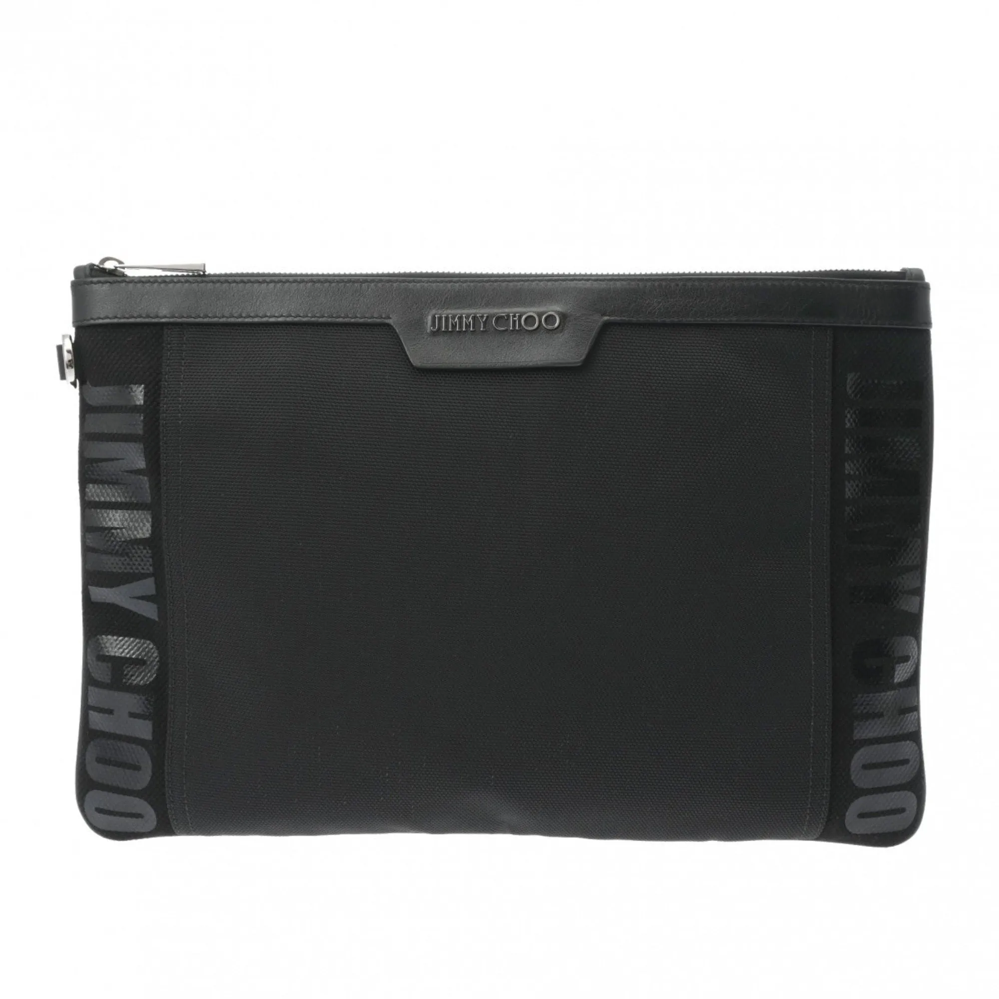Jimmy Choo  Leather Canvas Clutch Bag (Pre-Owned)