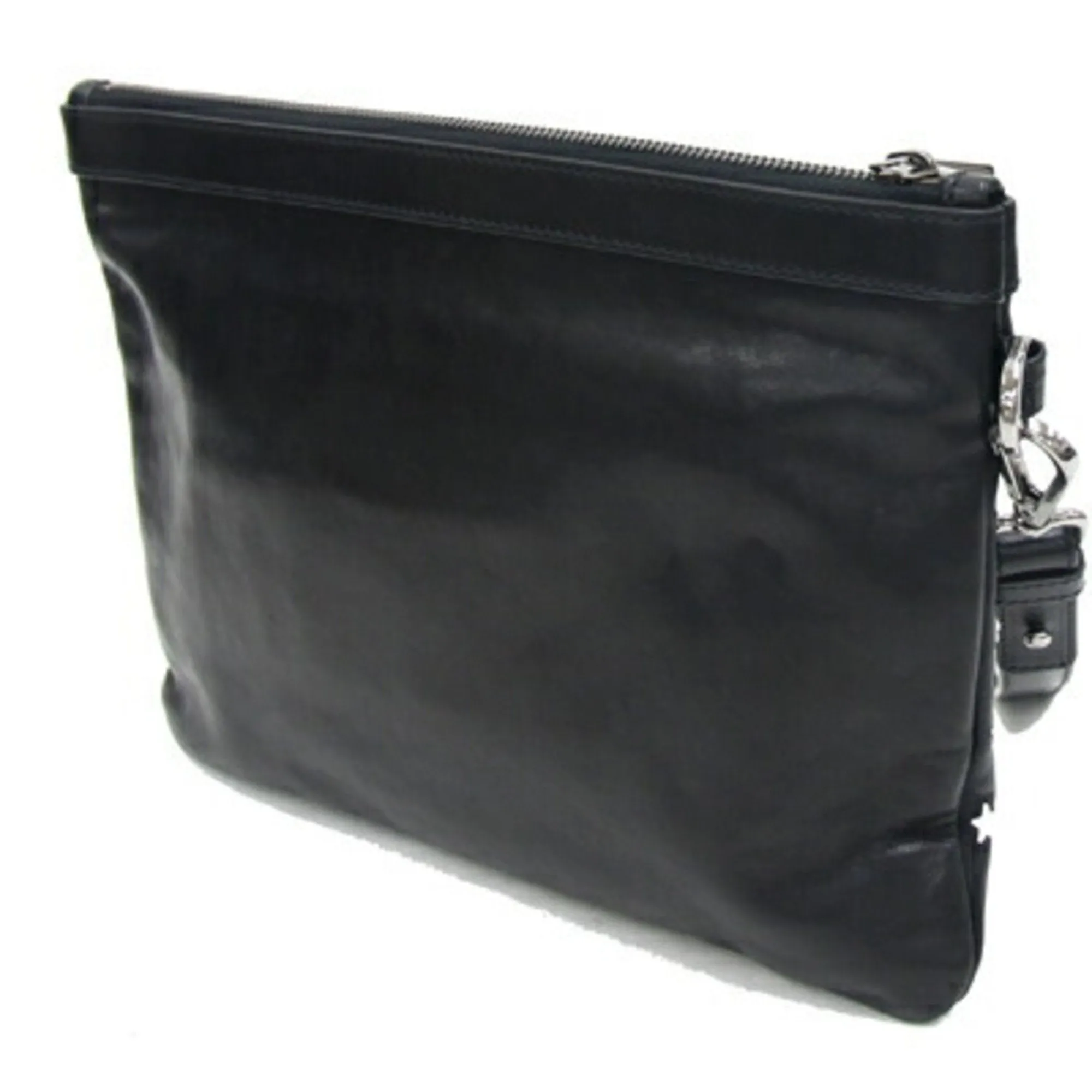 Jimmy Choo   Leather Clutch Bag Pouch (Pre-Owned)