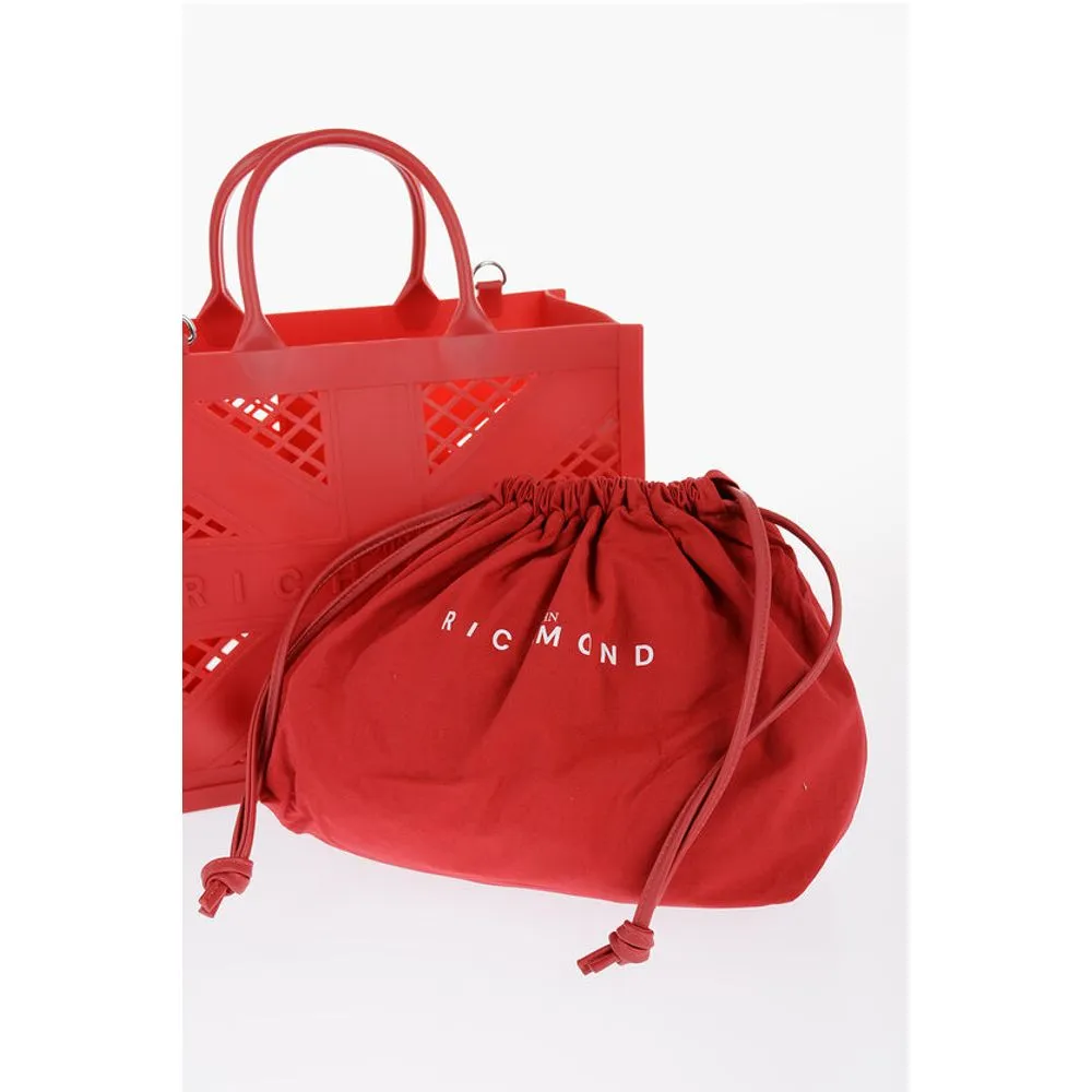 John Richmond Solid Color CRACOV Tote Bag with Cut-Out Details