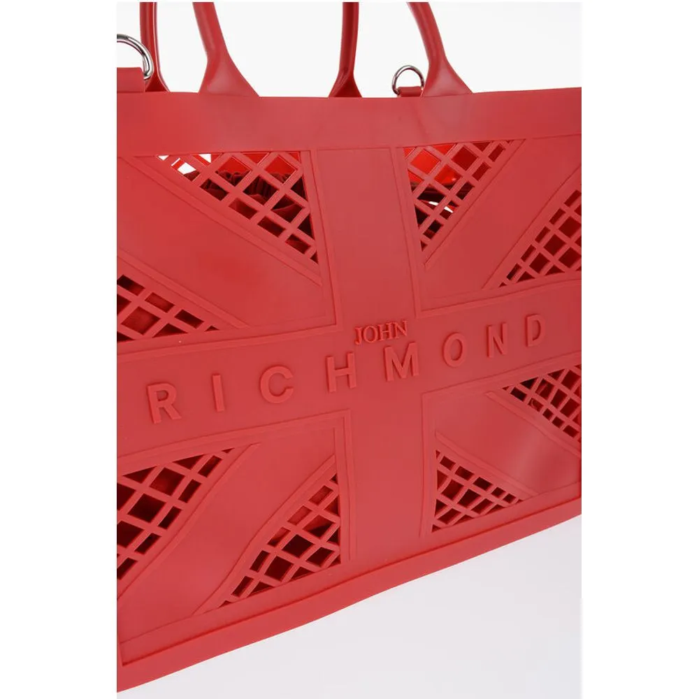 John Richmond Solid Color CRACOV Tote Bag with Cut-Out Details
