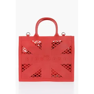 John Richmond Solid Color CRACOV Tote Bag with Cut-Out Details
