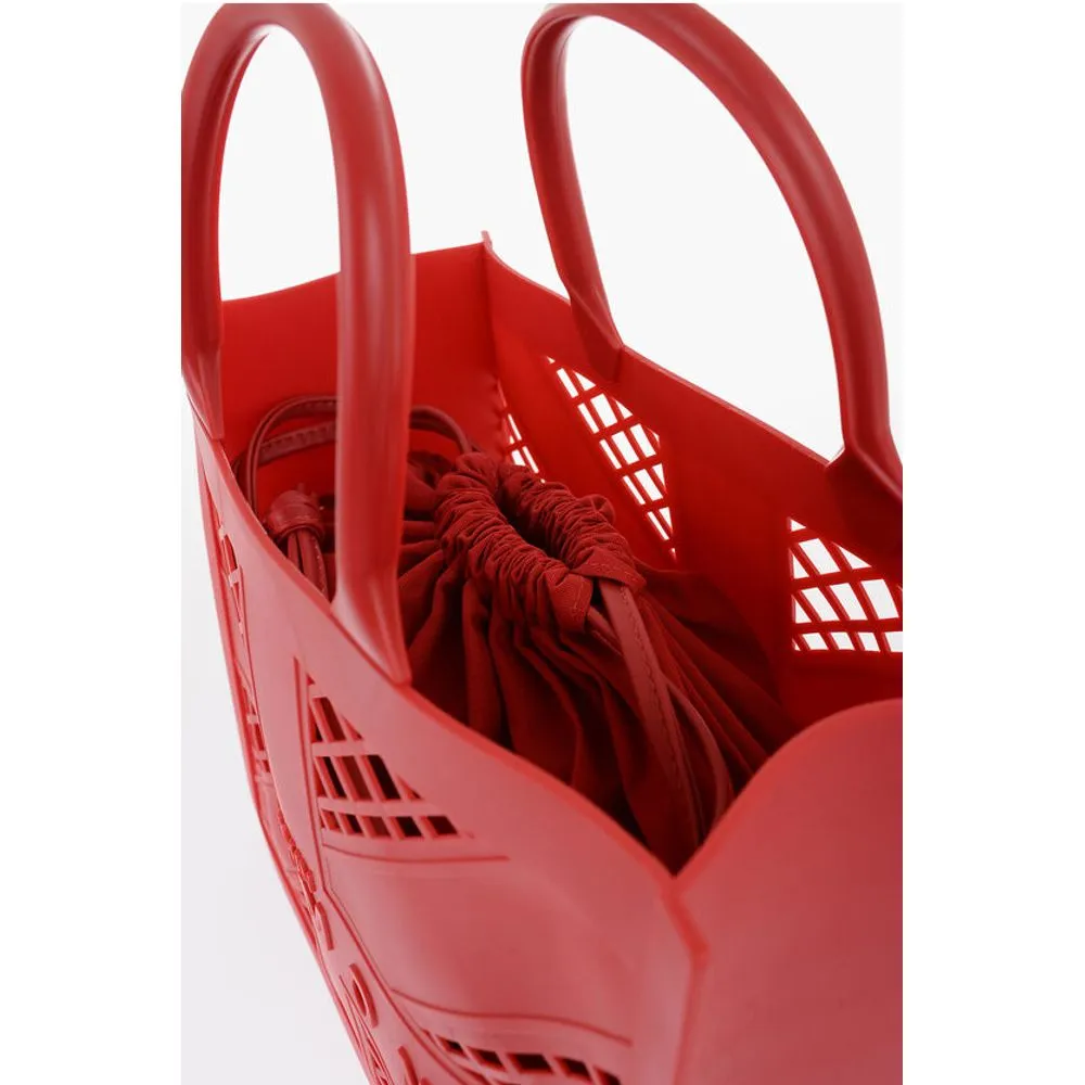 John Richmond Solid Color CRACOV Tote Bag with Cut-Out Details