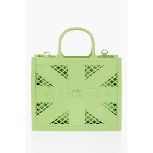 John Richmond Solid Color CRACOV Tote Bag with Cut-Out Details