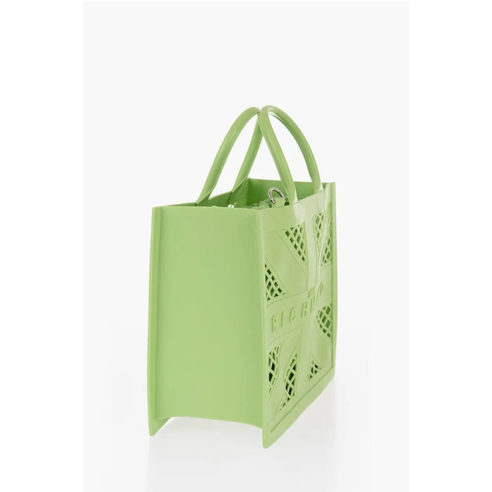 John Richmond Solid Color CRACOV Tote Bag with Cut-Out Women's Details