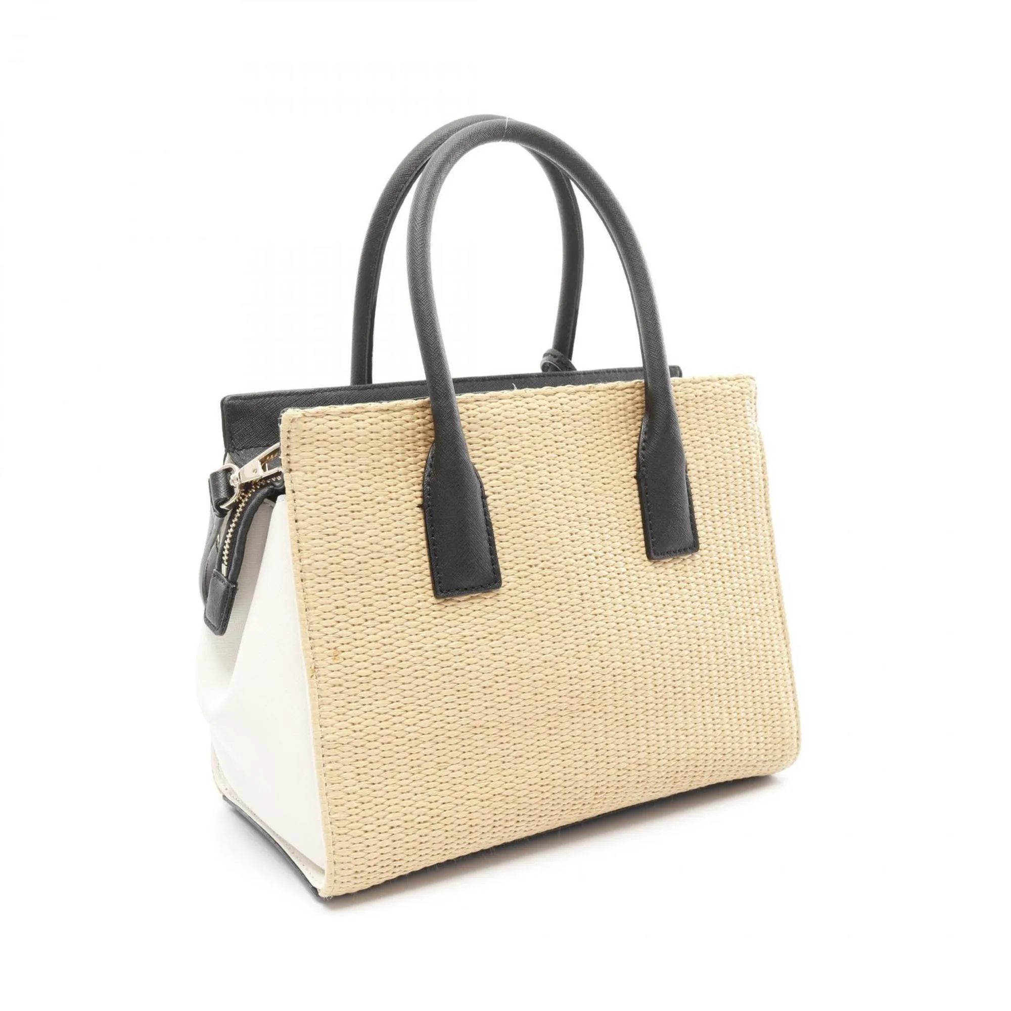 Kate Spade  Leather Raffia Handbag (Pre-Owned)