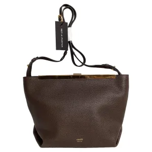 Khaite Augusta Crossbody Bag in Brown Calf Leather