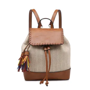 Kourtney Two-Toned Backpack In Natural